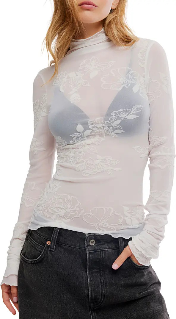 You Decide Lace Mesh Top | Nordstrom