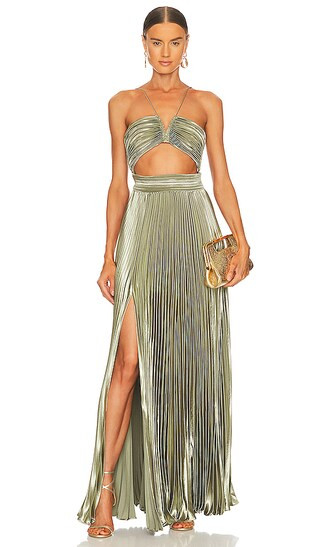 Gilda Gown in Metallic Gunmetal | Revolve Clothing (Global)