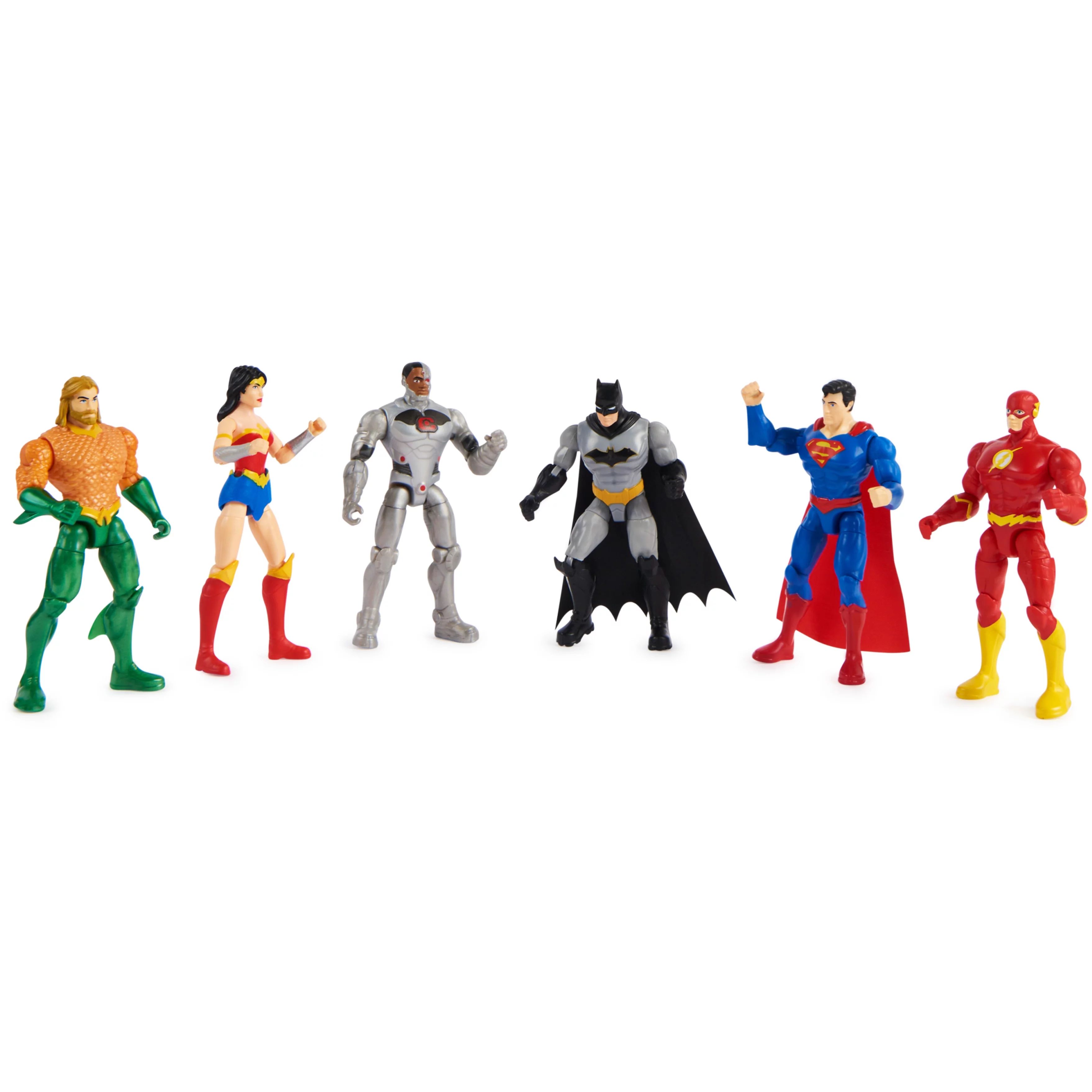 DC Comics, 6-Pack Justice League 4-Inch Action Figures - Walmart.com | Walmart (US)