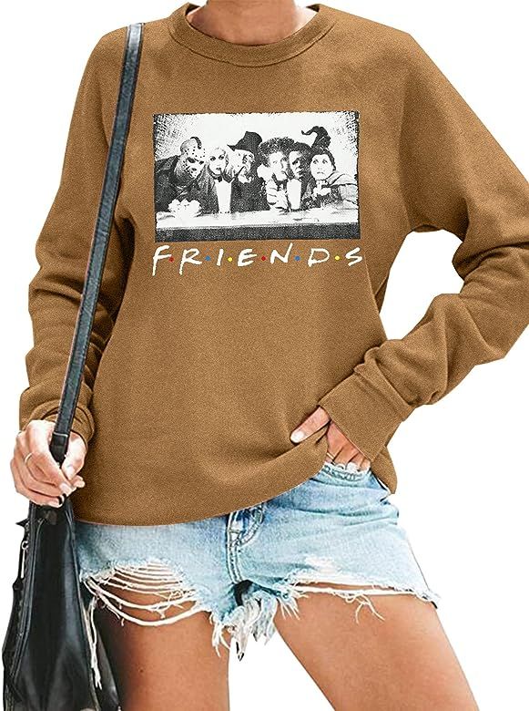 LUKYCILD Friends Horror Movie Shirt Women Sanderson Sisters Hocus Pocus T-Shirt Short Sleeve Grap... | Amazon (US)