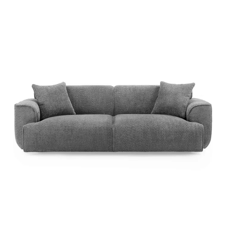 MINIMORE Modern Style Sofa 91" Round Arm Sofa | Wayfair North America