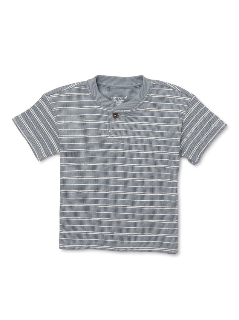 easy-peasy Toddler Boy Short Sleeve Waffle Henley T-Shirt, Sizes 18M-5T | Walmart (US)