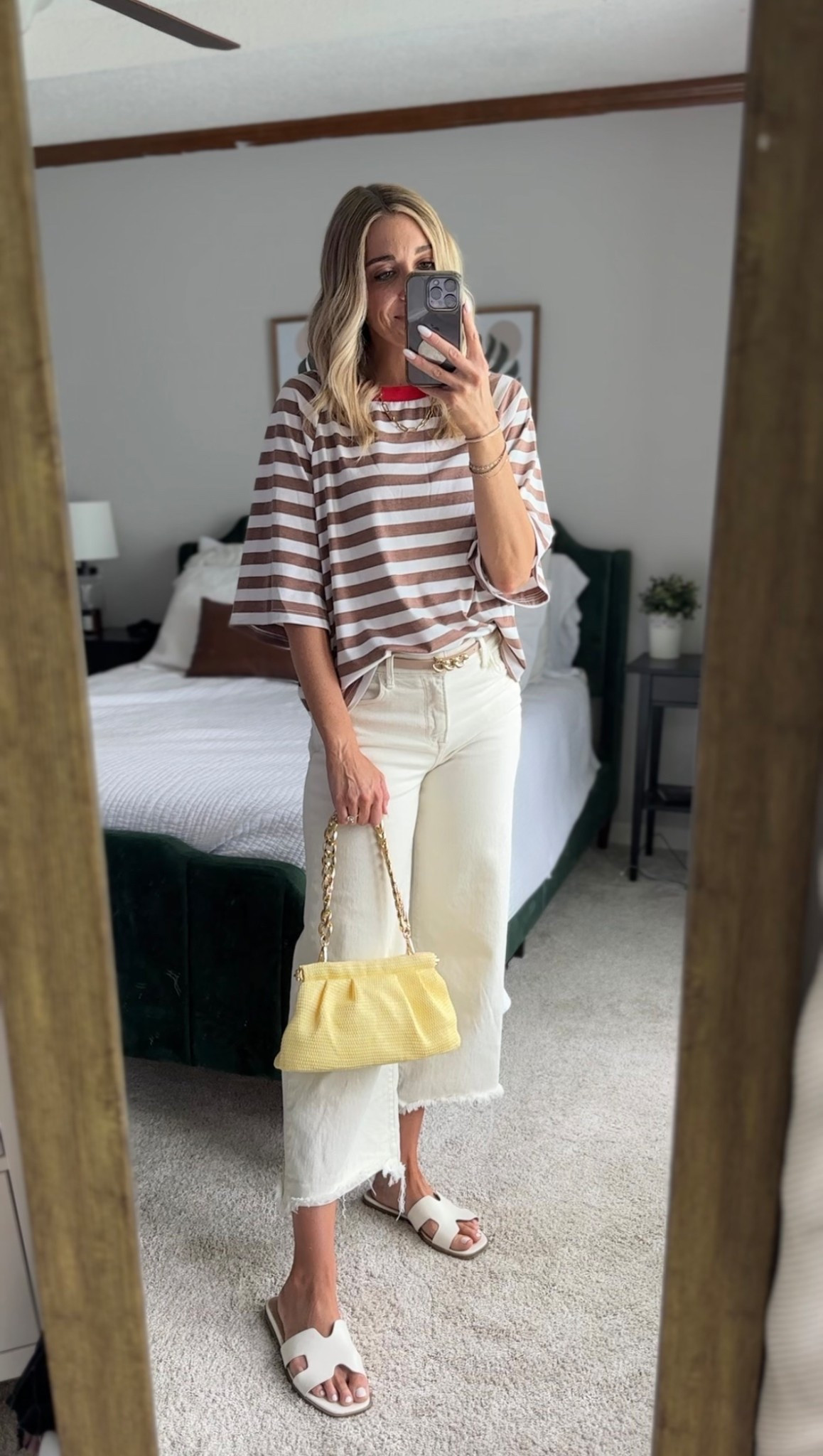 Casual spring look. Striped shirt is medium and oversized- tts 

#LTKFindsUnder50 #LTKStyleTip #LTKSaleAlert