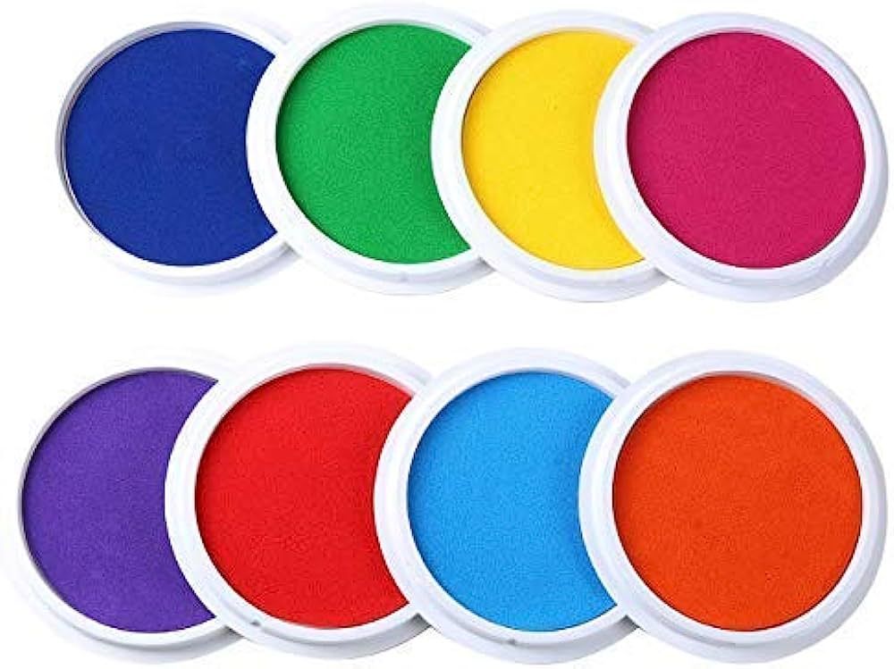 MoloTAR Craft Large Ink Pad Stamps Partner DIY Color,8 Colors Rainbow Finger Ink pad for Kids (Pa... | Amazon (US)