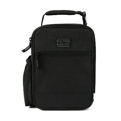 Fulton Bag Co. Upright Lunch Bag - Black: BPA-Free, Solid Pattern, Zipper Closure | Target
