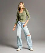 Taylor Low Slung Baggy Wide Leg Stretch Jean | Buckle