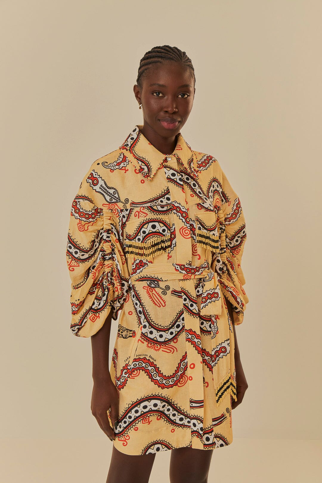 Sand Time Snake Mini Dress | FarmRio (US)