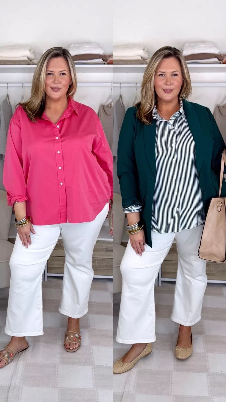 Some of these pieces are on sale! I’m wearing a 22 regular length in the jeans, I recommend sizing up in these! The tops are a 2X along with the blazer! Use my discount code ASHLEYDXSPANX sitewide (valid for new customers only)! 

Plus size fashion, everyday outfit idea, plus size friendly jeans, white jeans, spanx finds, trendy fashion

#LTKSaleAlert #LTKMidsize #LTKPlusSize