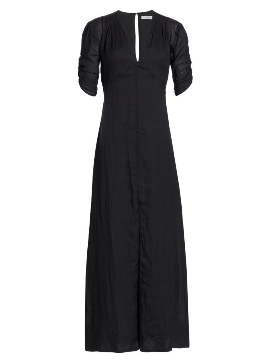 Shirred-Sleeve Maxi Dress | Saks Fifth Avenue