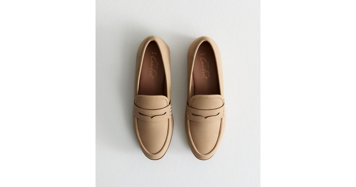 Off White Strap Detail Almond Toe Loafers | New Look | New Look (UK)