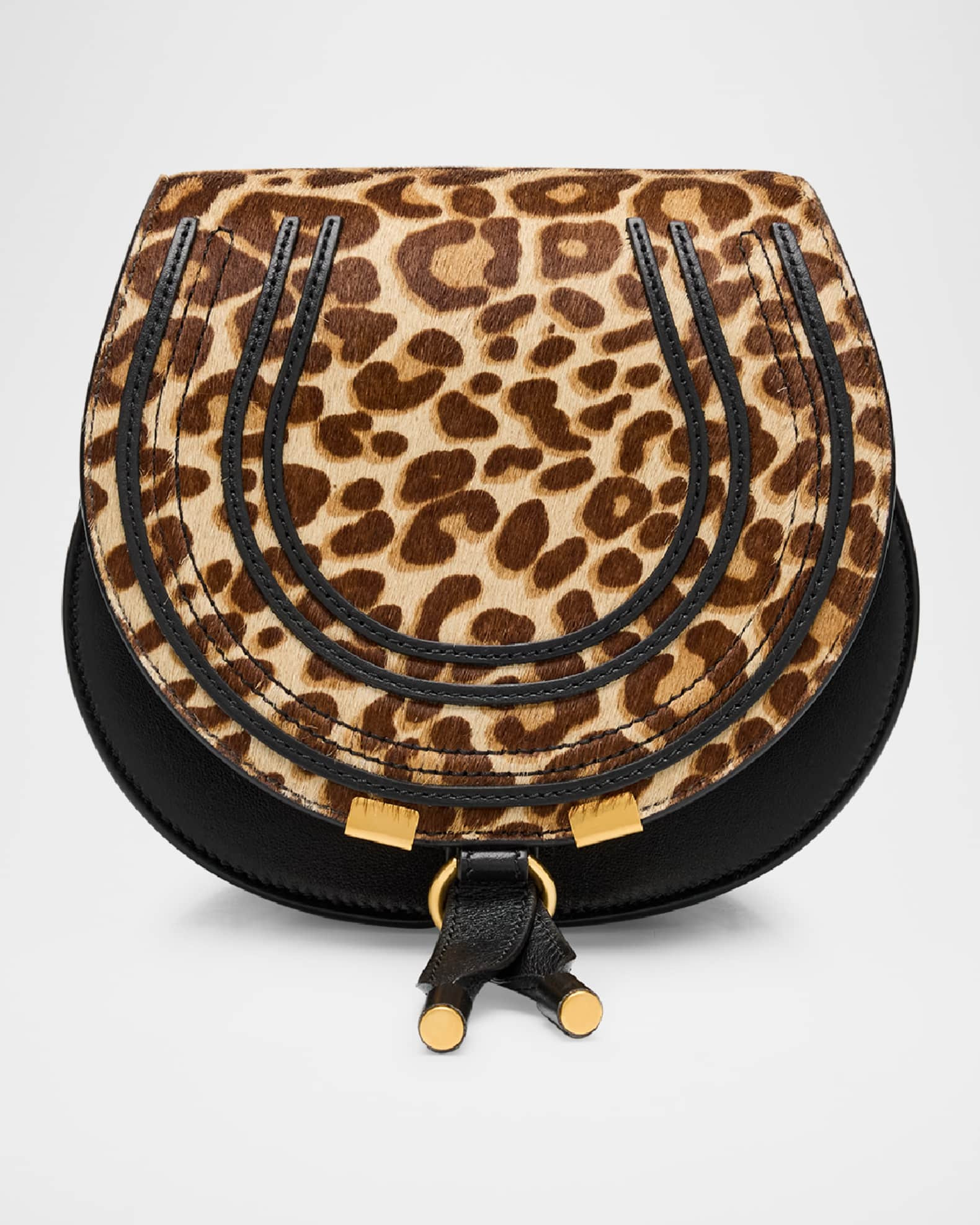 Marcie Small Crossbody Bag in Leopard-Print Calf Hair | Neiman Marcus
