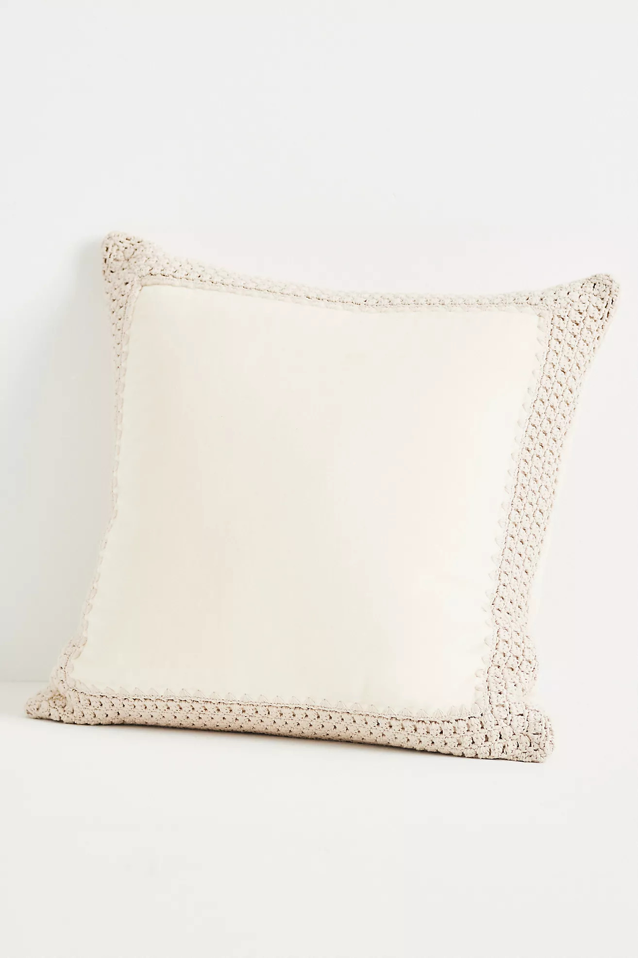 Margeux Crochet Velvet Pillow | Anthropologie (US)
