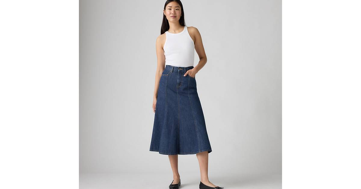 Fit And Flare Skirt - Medium Wash | Levi's® US | Levi's US