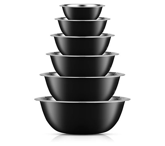JoyJolt 6-Piece Stainless Steel Mixing Bowl Set - QVC.com | QVC