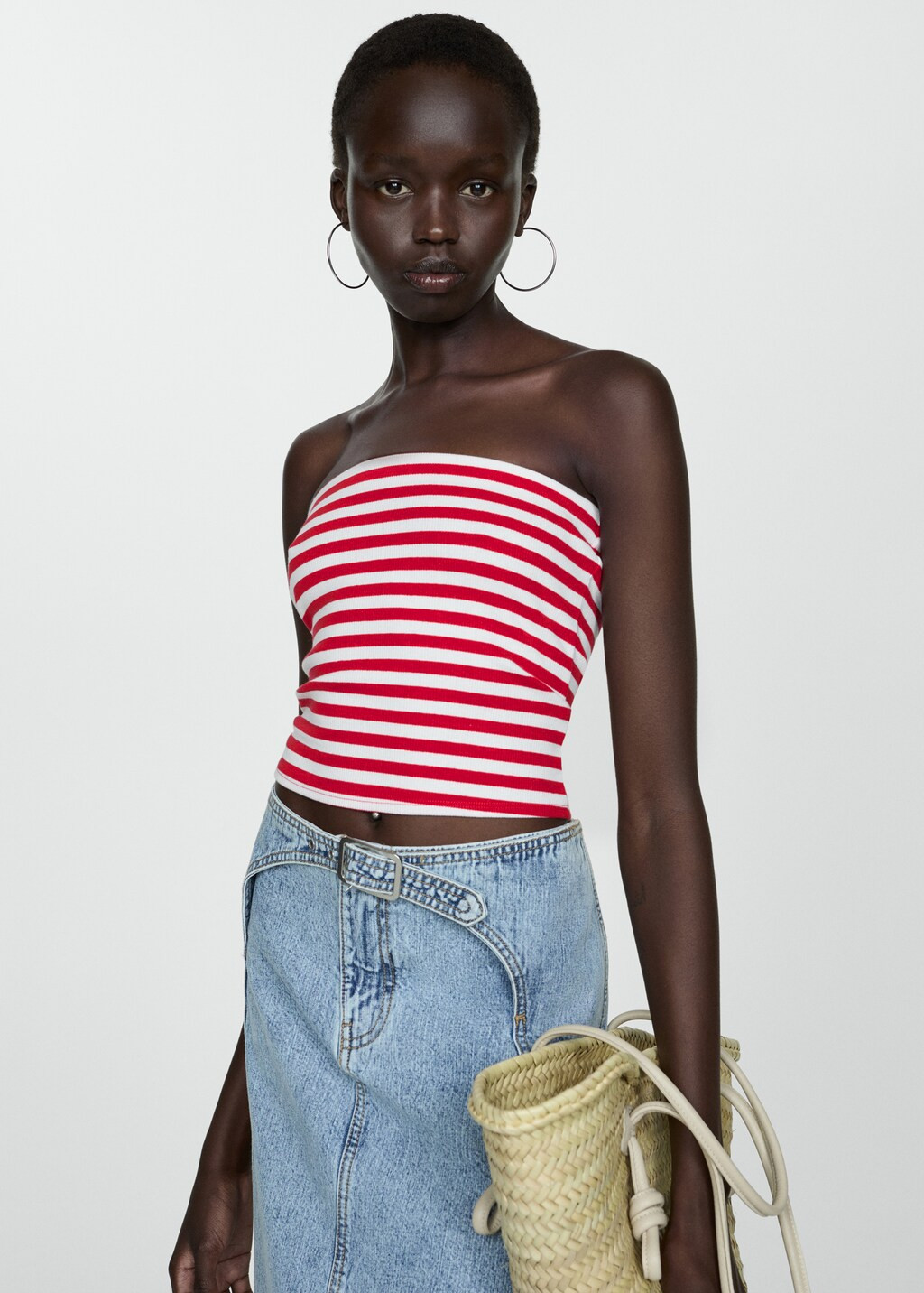 Cotton bandeau top | MANGO (US)