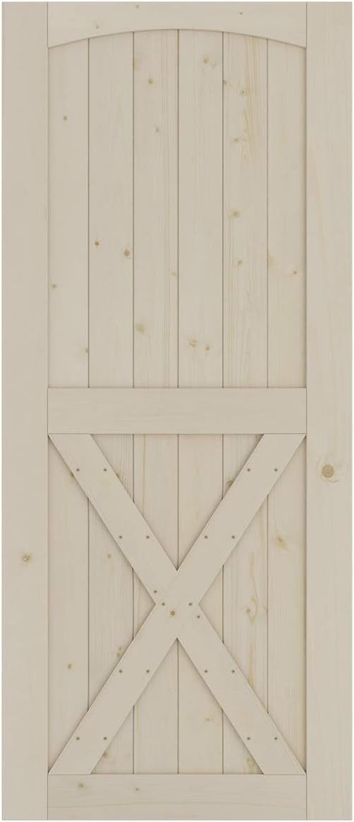SmartStandard 36in x 84in Sliding Barn Wood Door Pre-Drilled Ready to Assemble, DIY Unfinished So... | Amazon (US)