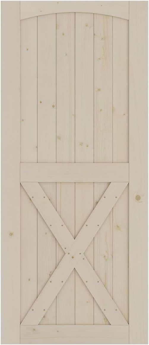 SmartStandard 36in x 84in Sliding Barn Wood Door Pre-Drilled Ready to Assemble, DIY Unfinished So... | Amazon (US)