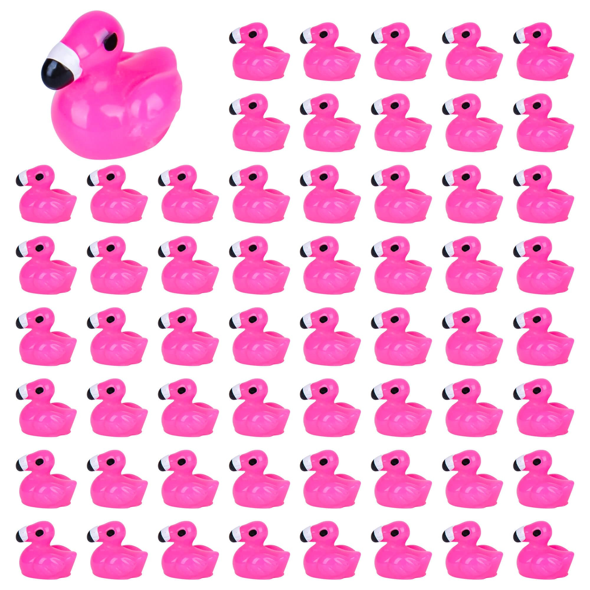 Mini Flamingos 100 Pack - Cute Tiny Flamingos to Hide, Deep Pink Mini Resin Flamingo Ducks Figuri... | Amazon (US)