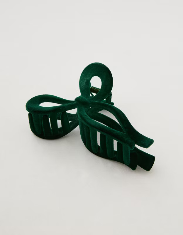 Aerie Velvet Bow Hair Clip | Aerie