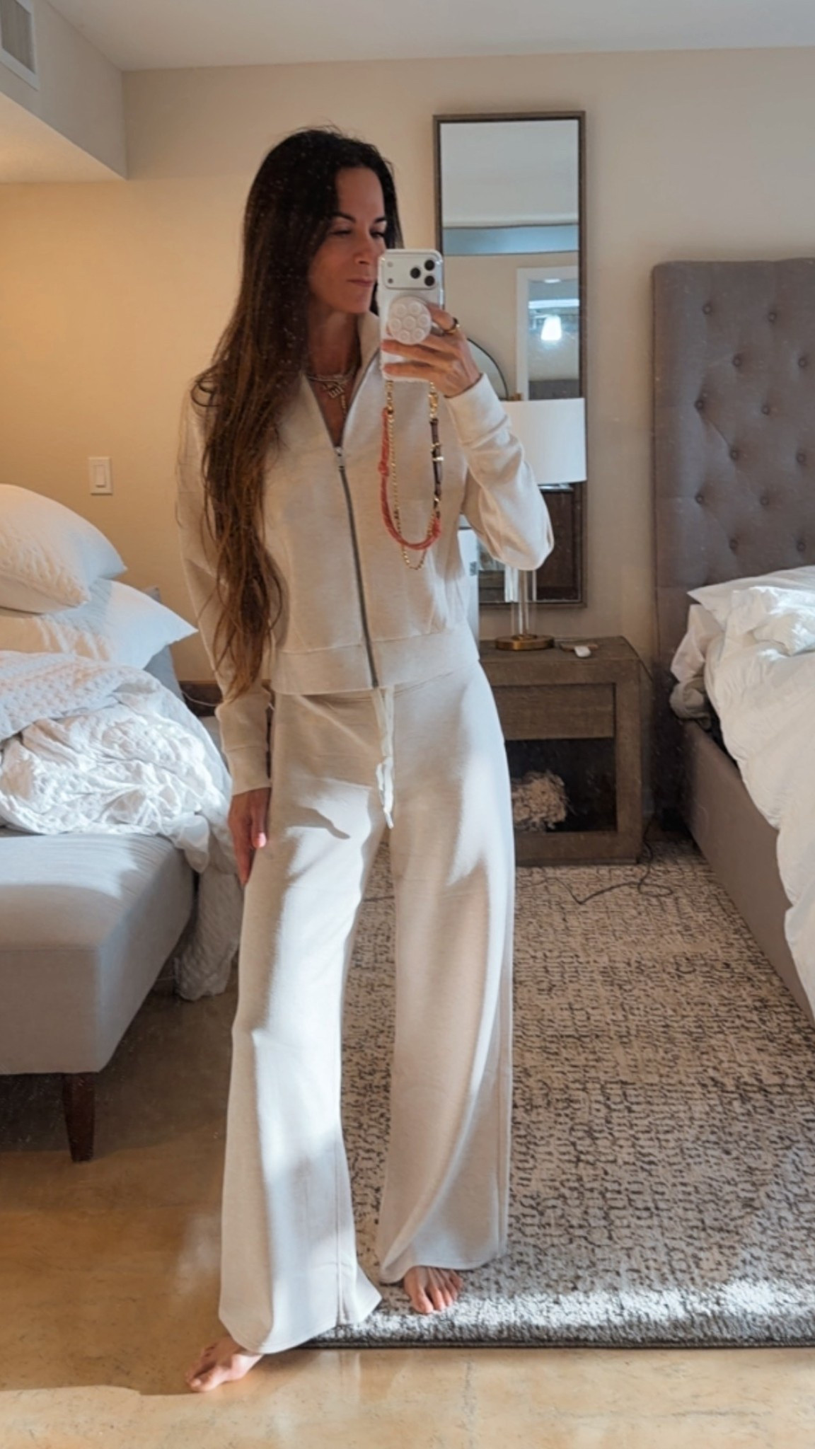 Living in loungewear lately and honestly? Not mad about it 😌

This Air Essentials set from @Spanx is buttery soft, perfectly draped, and gives that effortless “put together without trying” energy.

The flow of these pants = EVERYTHING
The fit of this jacket = chef’s kiss 👌
Comfort + chic? Say less.

Wearing XS
#SpanxPartner

#NicoleColeeStyle #LTKLounge #EverydayChic #EffortlessStyle #CozyButMakeItCute

#LTKdayinmylife #LTKootd #LTKgrwm