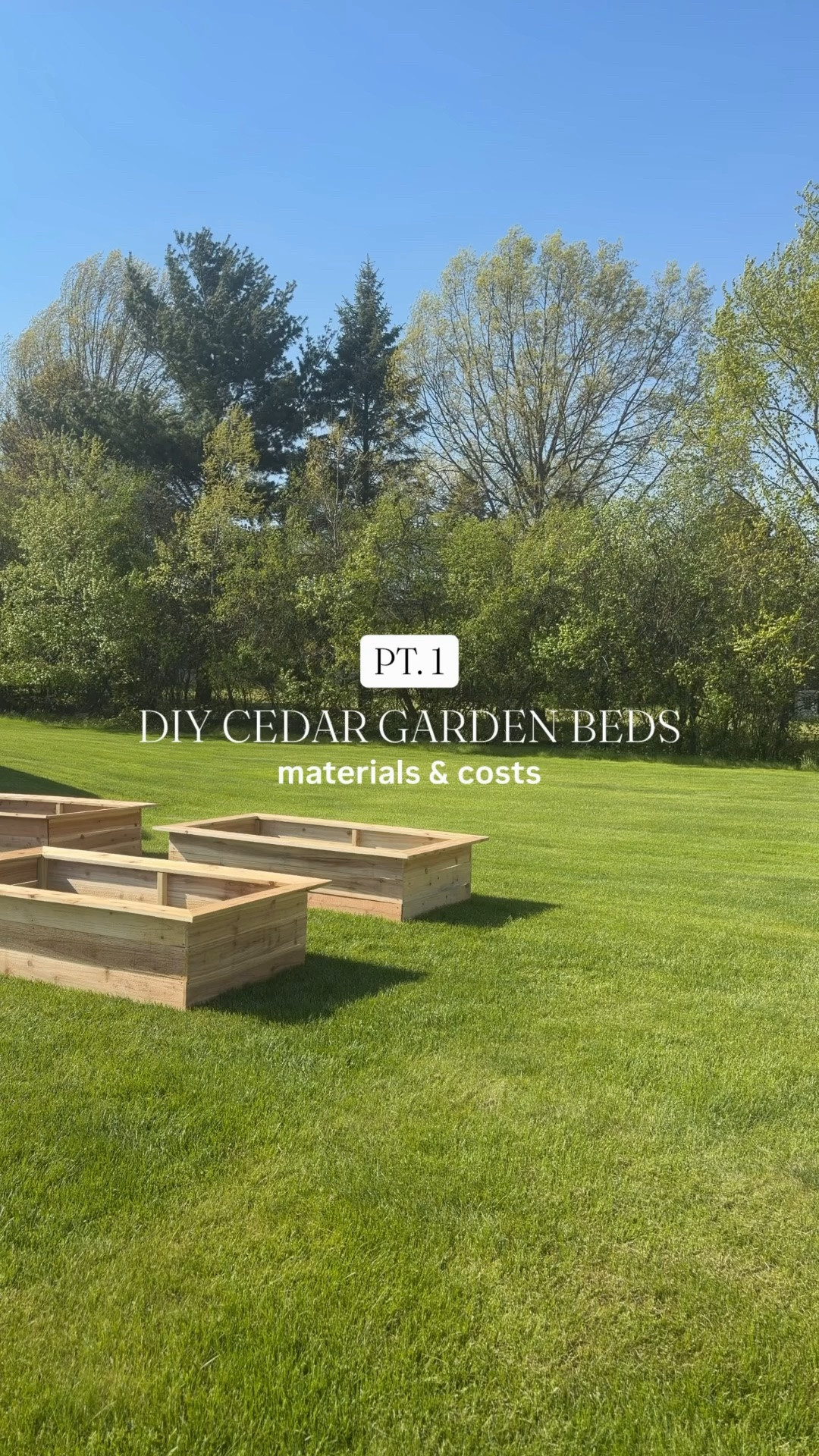 everything we used to build 4 cedar garden beds for under $200