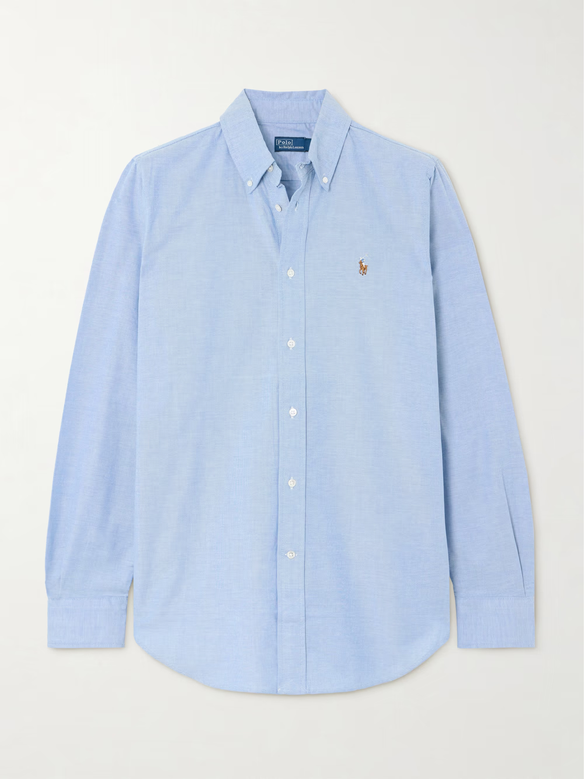 Embroidered cotton-blend Oxford shirt | NET-A-PORTER APAC