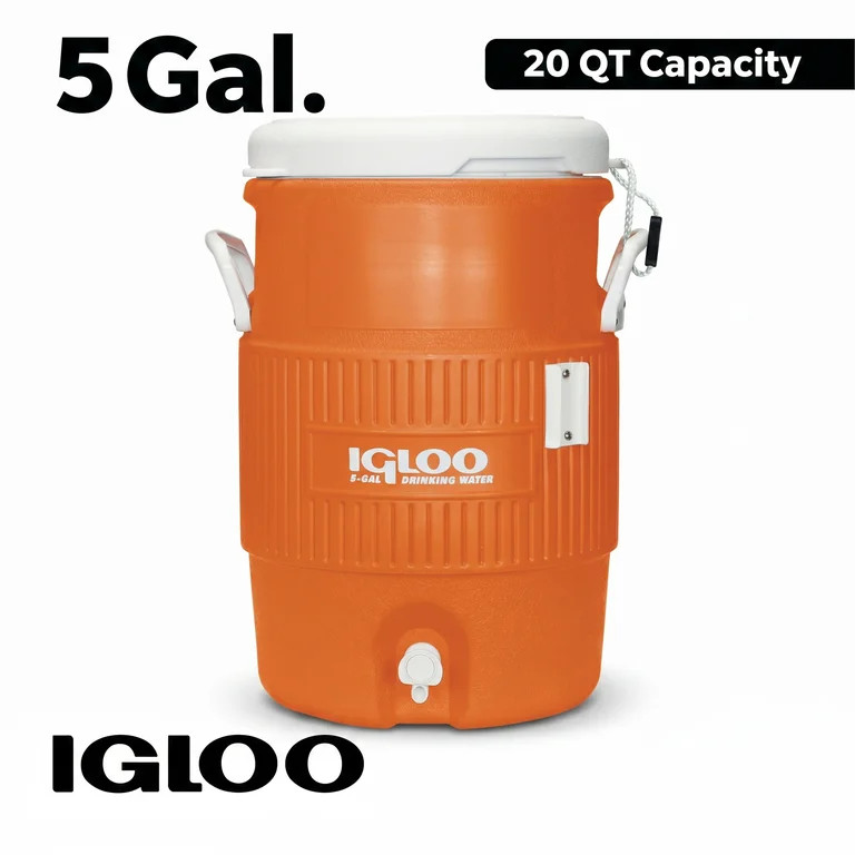 Igloo 5 Gallon Heavy-Duty Beverage Cooler, Orange | Walmart (US)