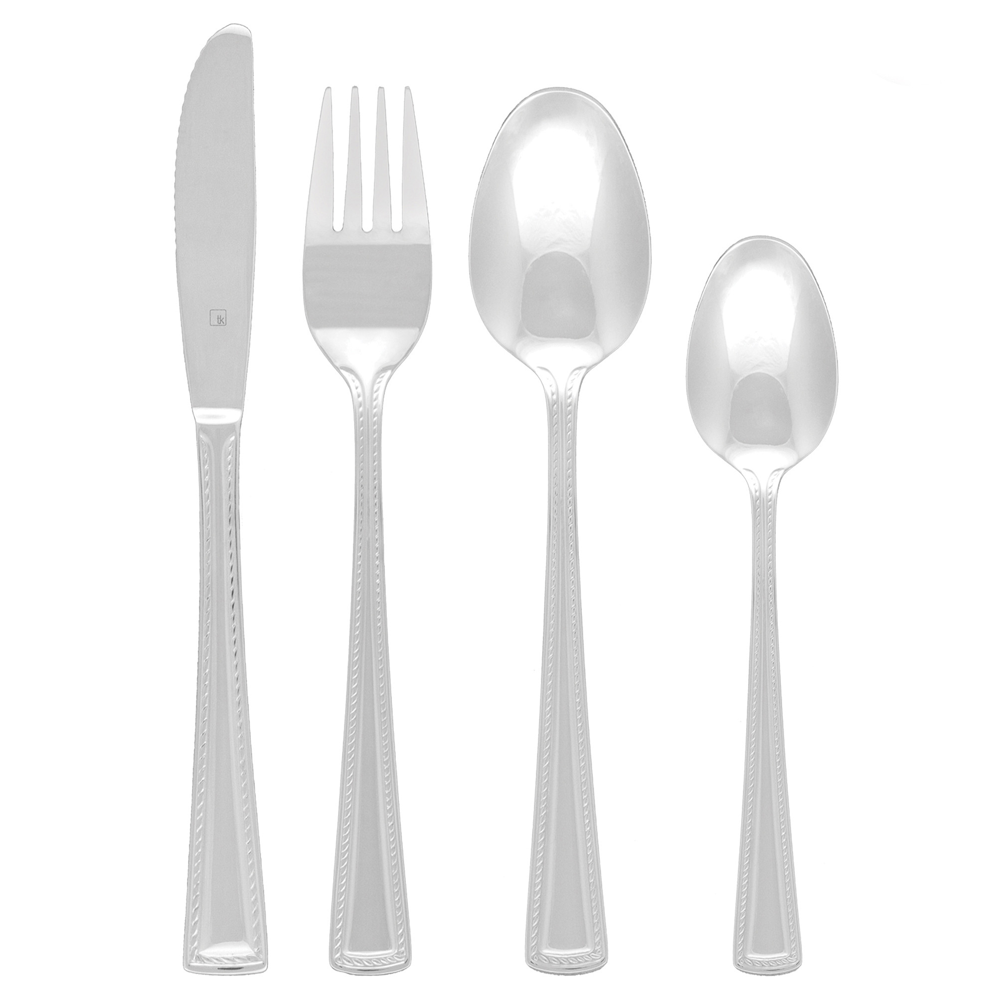24 Piece Tablekraft Sorrento Stainless Steel Cutlery Set | Temple & Webster AU