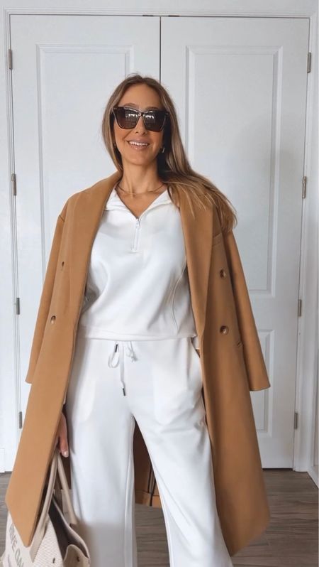 Loving this outfit. This Amazon set is very comfy, the material is great, and I love it in a white color. The trench coat tops the look and makes it perfect for the winter.
Everything fits true to size, I’m 5’9” and wearing small.

#LTKstyletip #LTKU #LTKover40