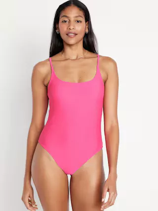 Shine Wrap-Front Swimsuit