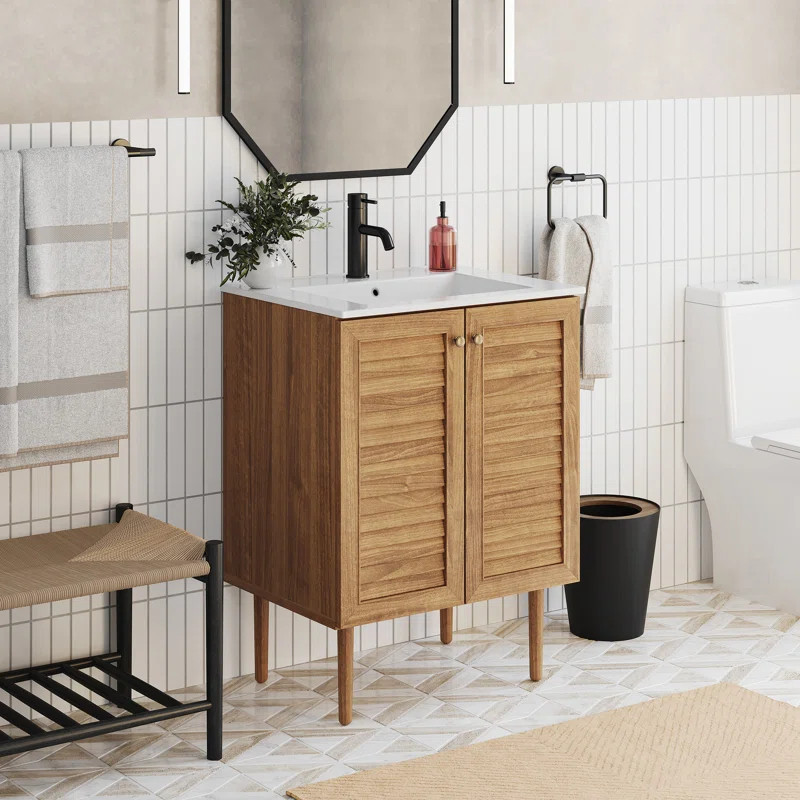 Swiss Madison Bron 24" Bathroom Vanity in Oak | Wayfair | Wayfair North America