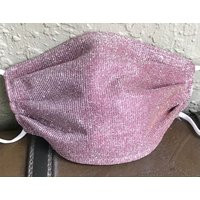 Mauve Pink Face Masks Glitter Sparkly Women & Girls Free Shipping | Etsy (US)