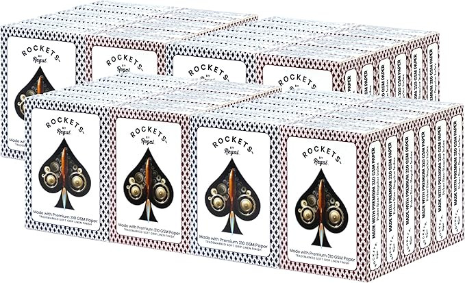Regal Games [48 Decks] Rockets Bulk Playing Cards Set for Adults & Professionals - 310 GSM Linen ... | Amazon (US)