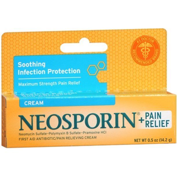 Neosporin Plus Pain Relief, Maximum Strength, First Aid Antibiotic Cream 0.5 oz (Pack of 2) | Walmart (US)