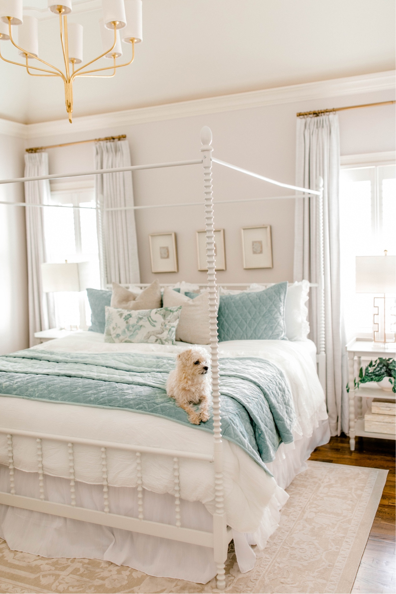 Guest room design! Absolutely loving my new velvet Amazon bedding. This is the color sage green but it’s more of a sea foam/blue to me! 

#LTKunder100 #LTKFind #LTKhome