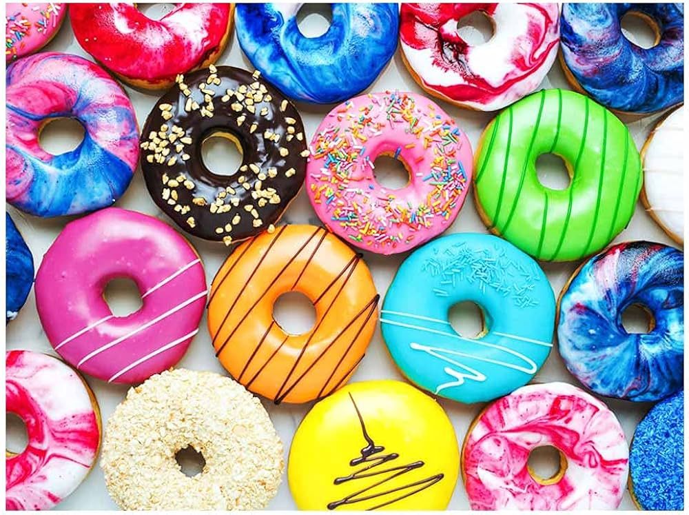 500 Pieces Jigsaw Puzzles Donuts for Adults and Teens and Kids Family Happy Gift Idea New | Amazon (US)