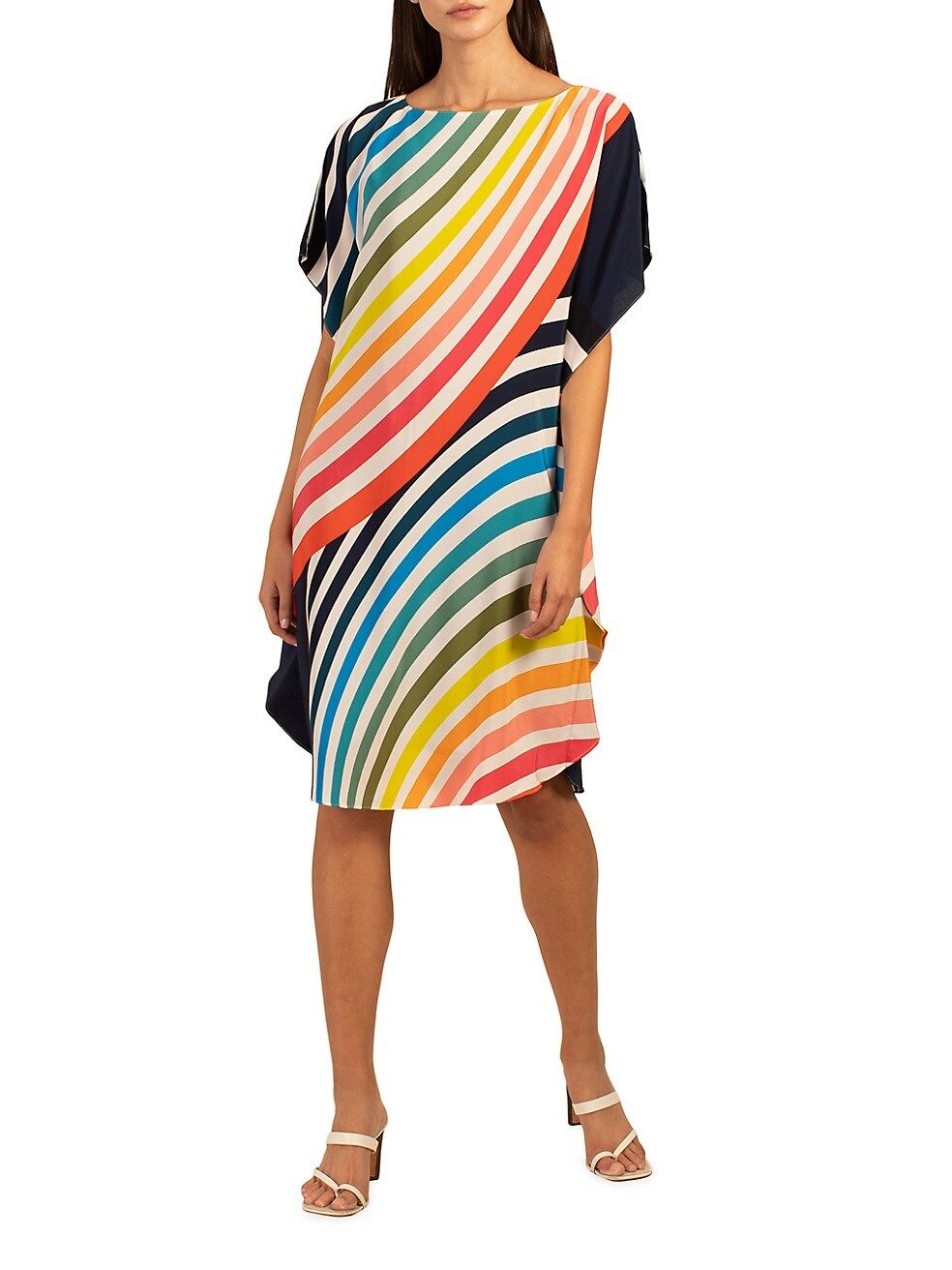 Trina Turk Global Striped Silk T-Shirt Dress | Saks Fifth Avenue