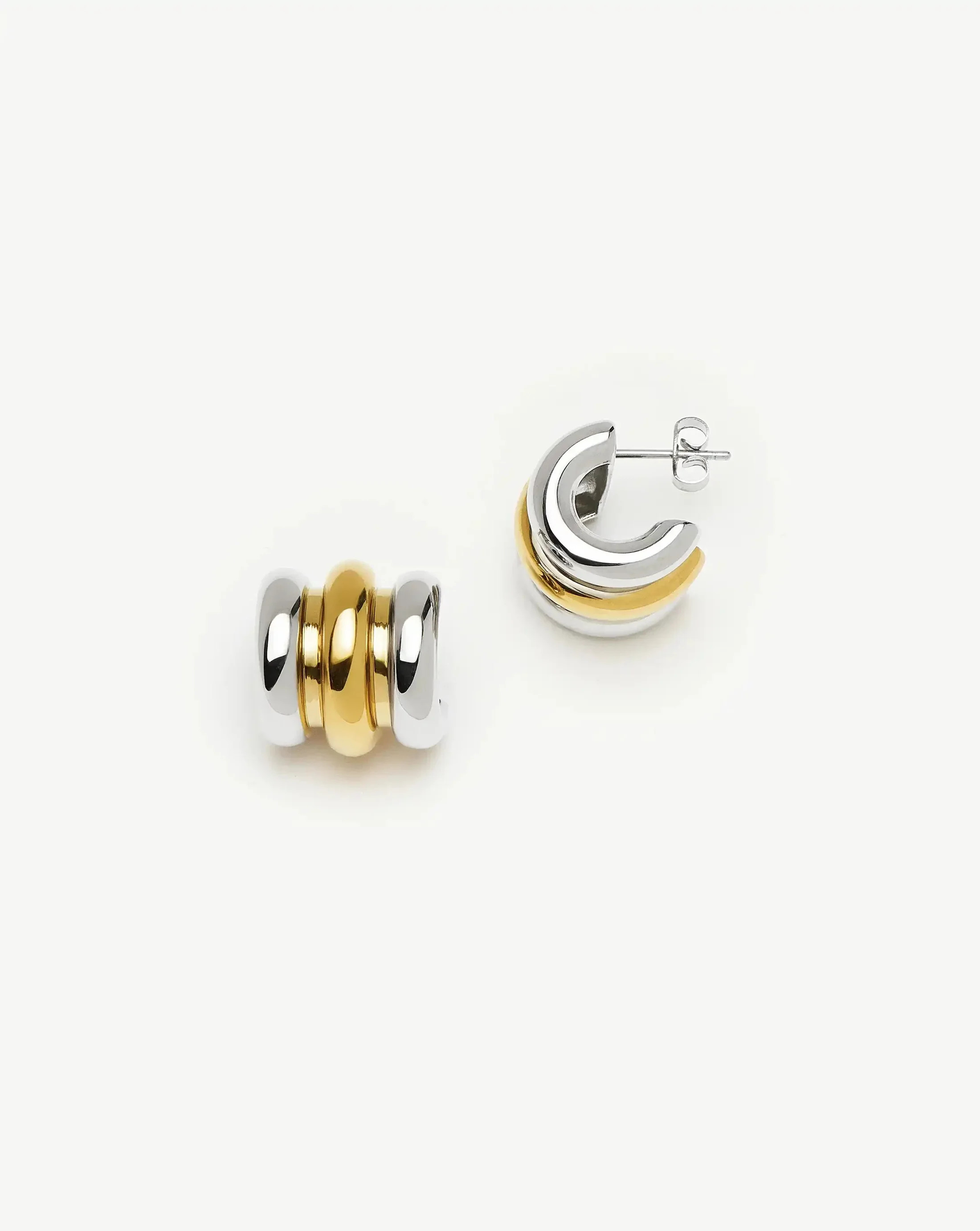 Triple Ridge Oversized Studs | Missoma US | Missoma US