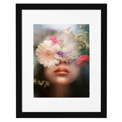 eletecpro 11x14 Picture Frame, Matted to 8x10 Photo or 11x14 without Mat, Black Poster Frame Made of Engineered Wood with Acrylic for Wall Mount or Tabletop Display, Classic Home Wall Decor | Amazon (US)