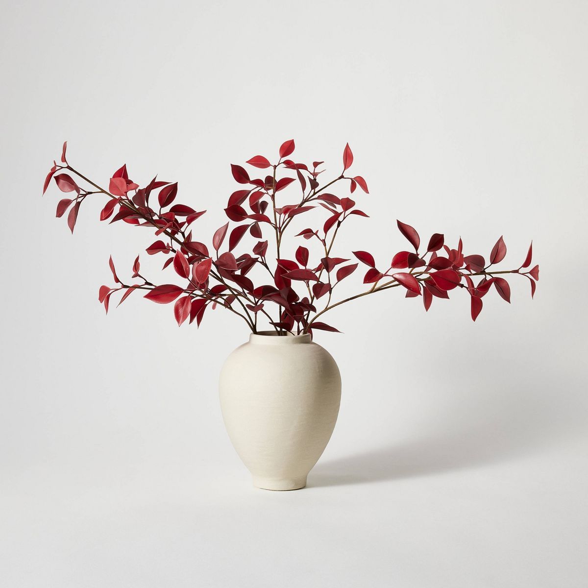 Eucalyptus Leaf Arrangement Burgundy - Threshold™ designed with Studio McGee | Target