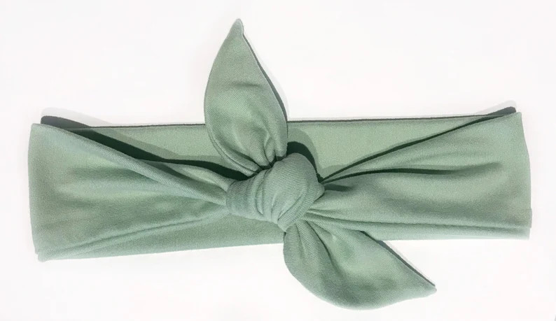 Personalized Pastel Mint Green Tie Headband | Etsy (US)