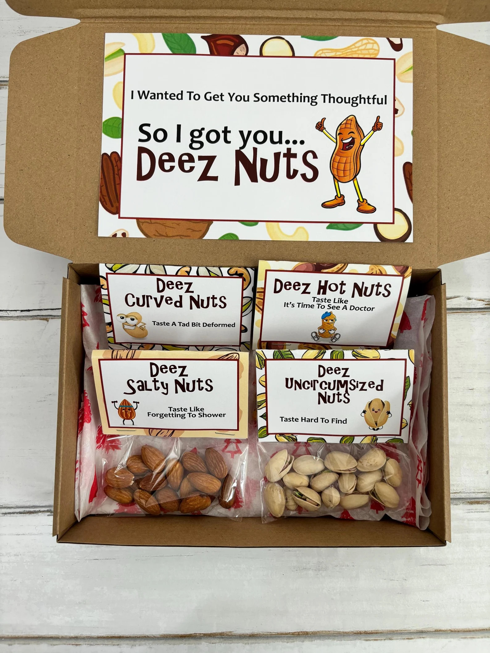 Deez Nuts Personalized Christmas Gag Gift Great Secret Santa Neighbor or Friend Gift Funny White ... | Etsy (US)