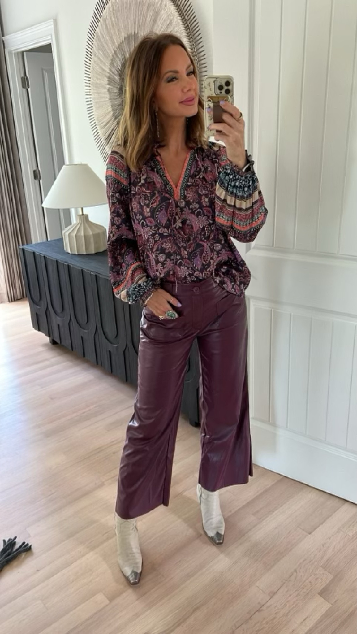 Rachel top and Naomi pants from Avara linked! Runs TTS, I’m wearing a medium in both. Brayden boots from Free People and jewelry from @goldielew_ linked, with similars. Code BETSY works for GL. ❤️#LTKSale

#LTKstyletip #LTKbeauty