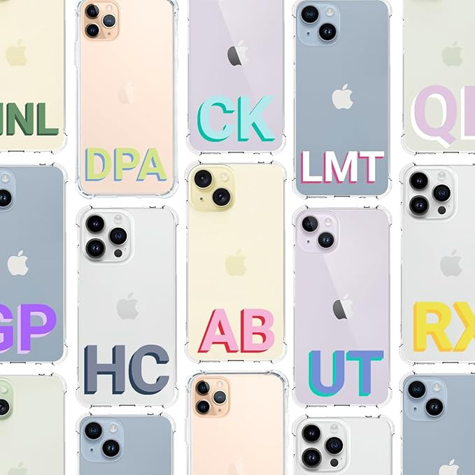 Personalized Custom Monogram Initials Case for iPhone 17 Pro Max Air 16 14 15 Plus 13 Mini 12 11 ... | Amazon (US)