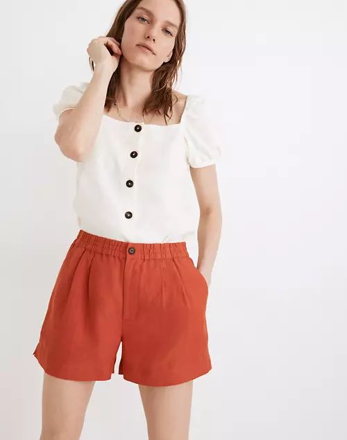 Linen-Blend Track Shorts | Madewell