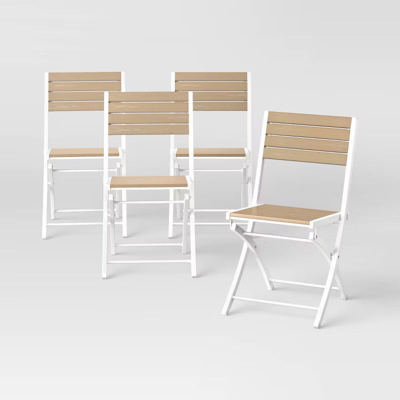 Bryant 4pk Faux Wood Folding Patio Bistro Chairs - Project 62™ | Target