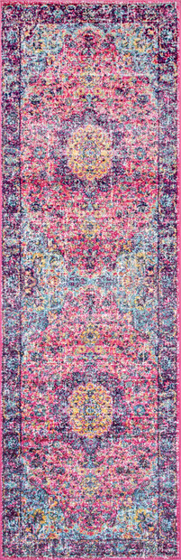 Pink Distressed Persian 2' 6" x 6' Area Rug | Rugs USA