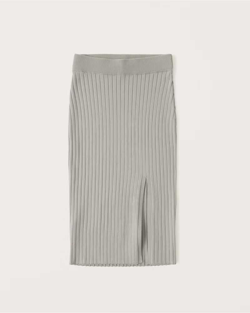 Women's Ribbed Sweater Midi Skirt | Women's Bottoms | Abercrombie.com | Abercrombie & Fitch (US)