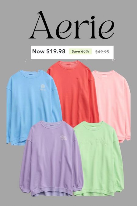 Aerie sweatshirts less than $20 

#LTKSeasonal