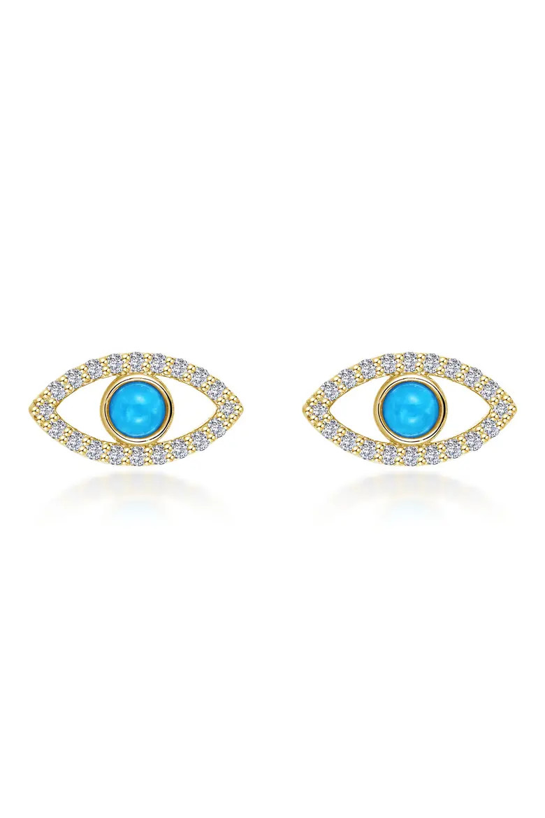 Reconstituted Turquoise Evil Eye Earrings (Women) | Nordstrom | Nordstrom